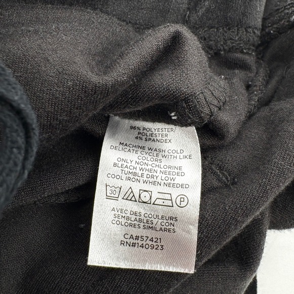 Lou And Grey For Loft XS Velour Black Pants Soft Sweat Pants Pull-On Drawstring - Picture 7 of 8